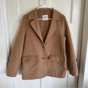 Abercrombie & Fitch tan wool blend coat size medium
